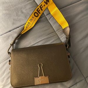 Off-White binder clip bag
